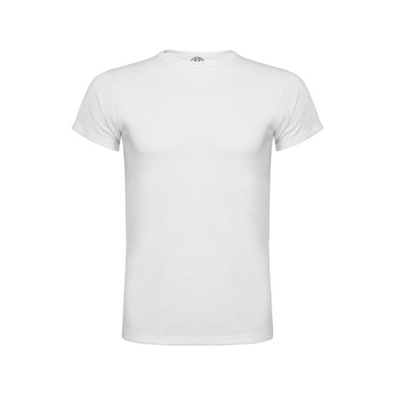 T-shirt manches courtes et col rond avec tissu identique et coutures latérales SUBLIMA Blanc - Objet pour sublimation à prix de gros