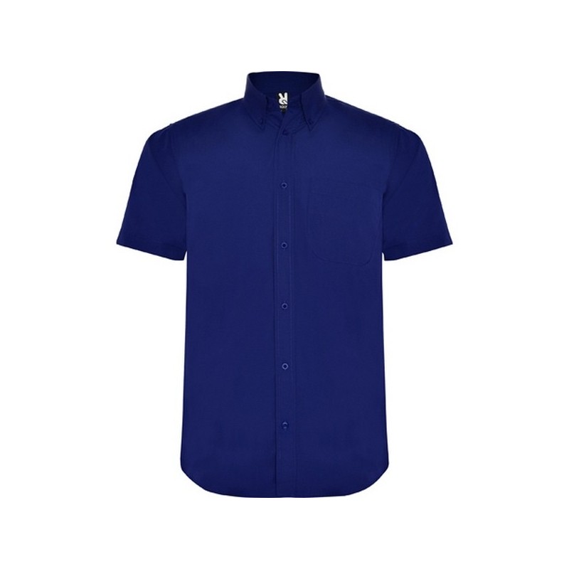 Short-sleeved shirt with classic studded collar and one AIFOS button - Men's shirt at wholesale prices