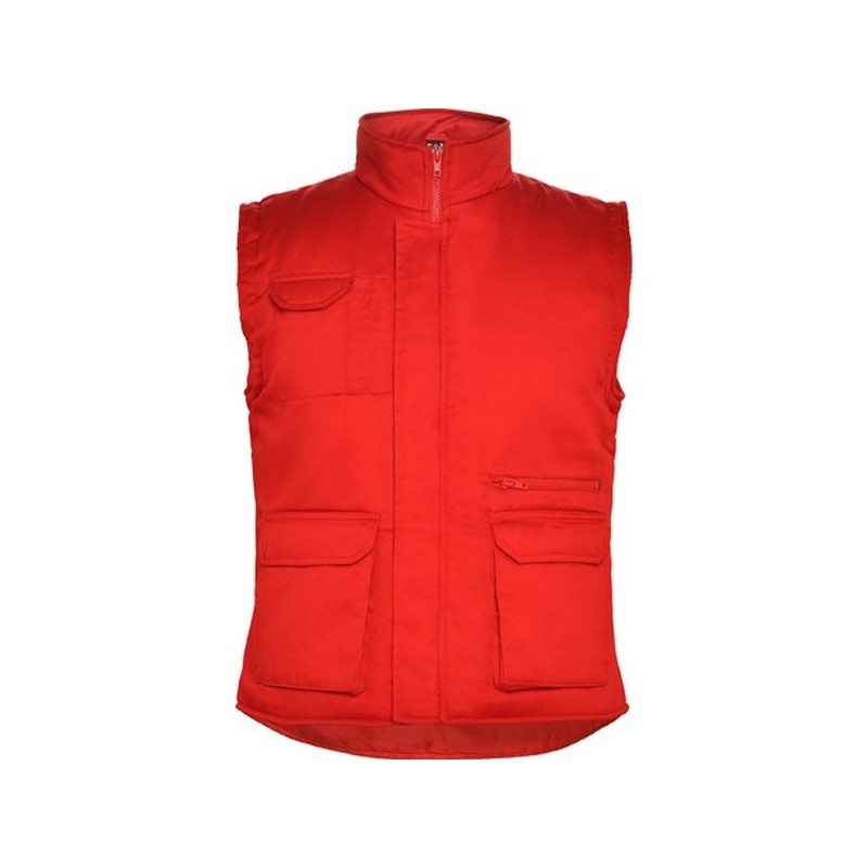 Multi-pocket work bodywarmer with inside pocket and velcro closure ALMANZOR - Bodywarmer at wholesale prices
