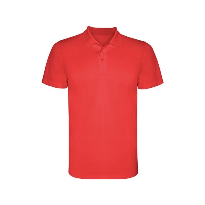 Short-sleeved technical polo shirt, knit collar with 3-button placket MONZHA - Breathable polo shirt at wholesale prices