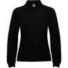 Long-sleeved polo shirt, 1x1 rib collar and cuffs, tone-on-tone 3-button placket ESTRELLA WOMAN L/S - Women's polo shirt at wholesale prices