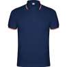 Short-sleeved polo shirt, jackard collar and cuffs with 3-button placket NATION - Short sleeve polo at wholesale prices