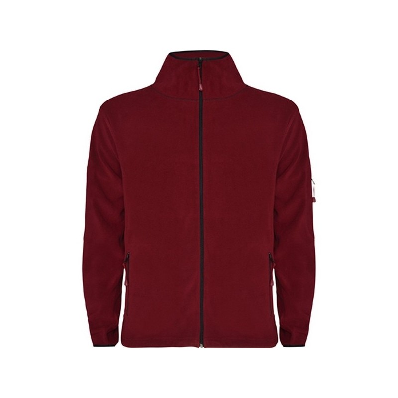 Sport fleece jacket, stand-up collar and long sleeves with contrasting piping LUCIANE - Fleece jacket at wholesale prices
