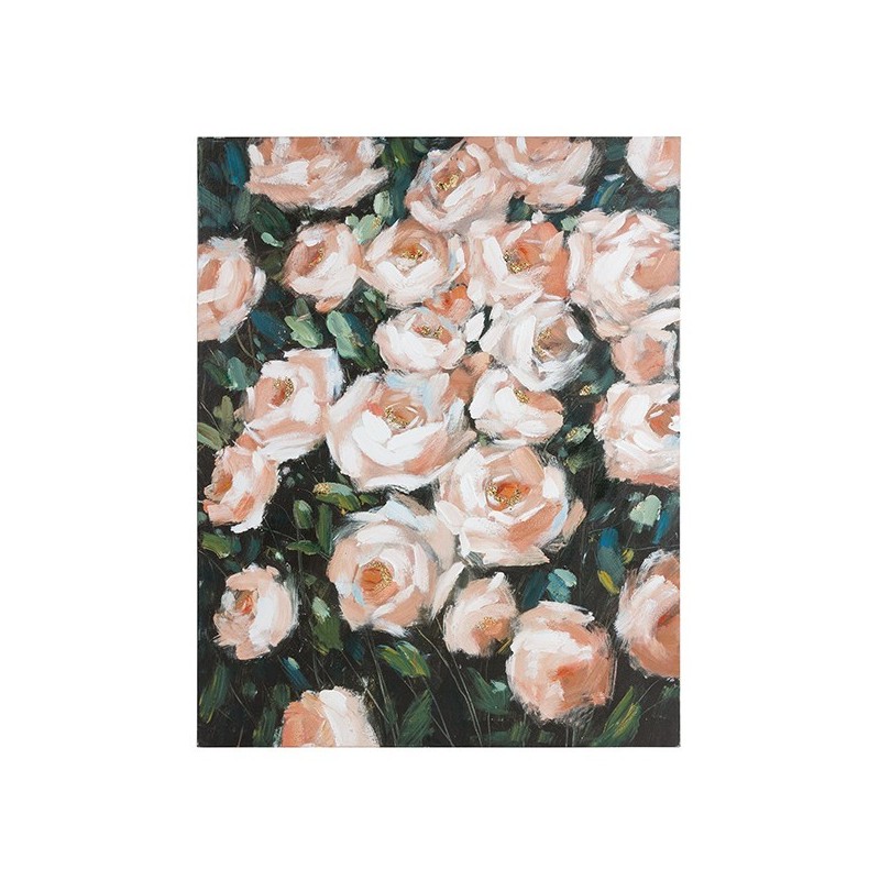 Cadre Huile Roses Bois de pin (80 X 4 x 100 cm) - Article pour la maison à prix grossiste