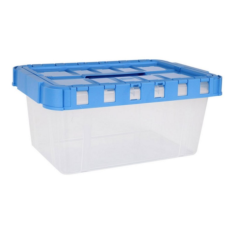 Storage box with lid Double Transparent Anthracite (5 L) - Article for the home at wholesale prices