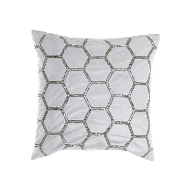 Coussin DKD Home Decor Velours Géométrique (45 x 45 cm) à prix grossiste - Article pour la maison à prix de gros