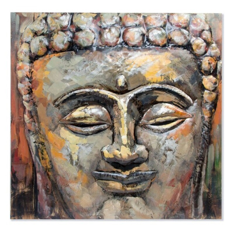 Cadre DKD Home Decor Buda Bois Métal Oriental Buda (80 x 80 x 7 cm) à prix grossiste - Article pour la maison à prix de gros
