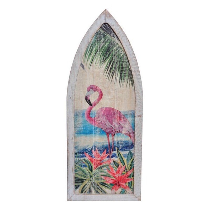 Wall decor DKD Home Decor Bois Tropical Flamenco - Article for the home at wholesale prices