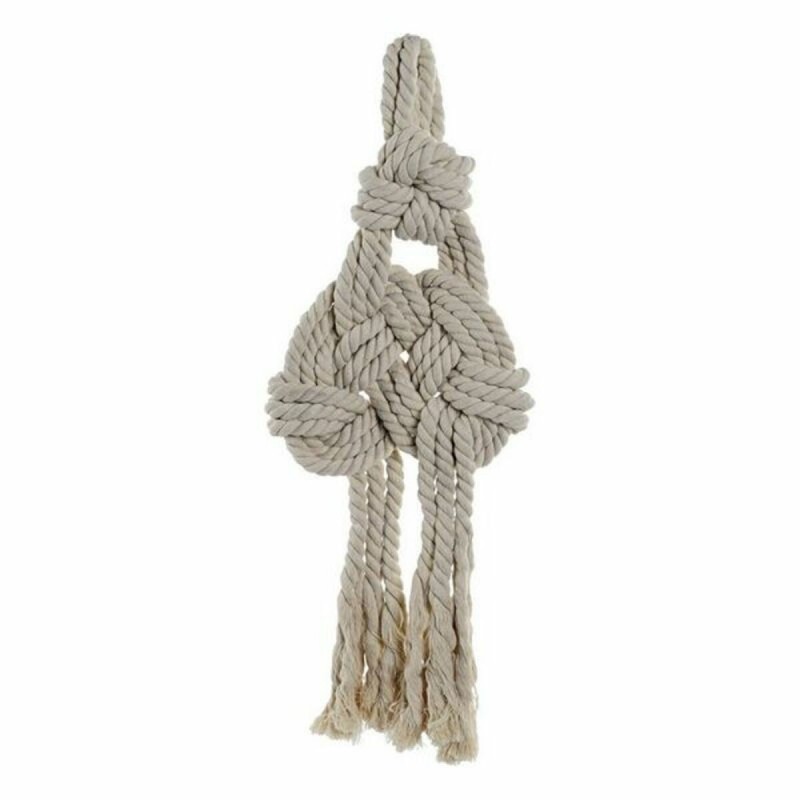Wall decor DKD Home Decor Cotton Boho Braided Rope - Article for the home at wholesale prices