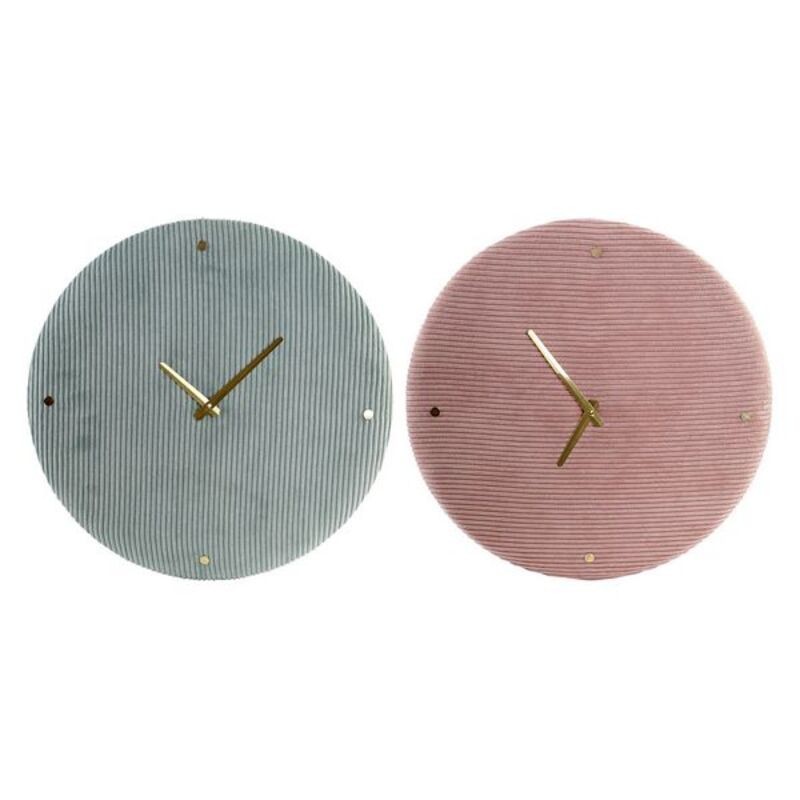 Wall Clock DKD Home Decor Polyester (2 pcs) (40 x 5 x 40 cm) - Article for the home at wholesale prices