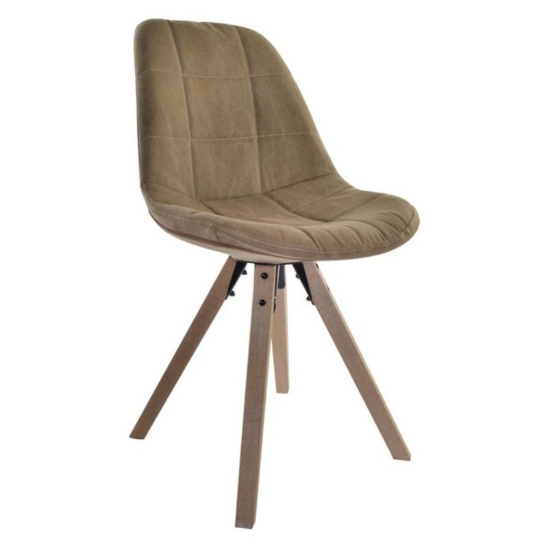 Chaise de Salle à Manger DKD Home Decor Polyester Coton Bois (47 x 55 x 85 cm) - Article pour la maison à prix grossiste