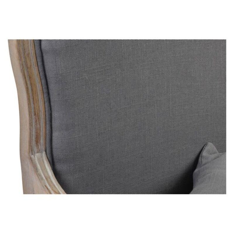 DKD Home Decor Armchair Grey Wood Polyester (70 x 66 x 94 cm) - Article for the home at wholesale prices