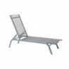 Chaise longue DKD Home Decor inclinable Gris foncé PVC Aluminium (191 x 58 x 98 cm) - Article pour la maison à prix de gros