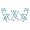 Set Table + 2 Chairs DKD Home Decor Bleu Métal (3 pcs) - Article for the home at wholesale prices
