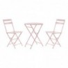 Ensemble Table + 2 Chaises DKD Home Decor Rose Métal (3 pcs) - Article pour la maison à prix de gros