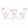Set Table + 2 Chairs DKD Home Decor Rose Métal (3 pcs) - Article for the home at wholesale prices