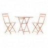 Ensemble Table + 2 Chaises DKD Home Decor Corail Métal (3 pcs) - Article pour la maison à prix de gros Ensemble Table + 2 Chaises DKD Home Decor Corail Métal (3 pcs) - Article pour la maison à prix de gros