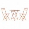 Set Table + 2 Chairs DKD Home Decor Coral Metal (3 pcs) - Article for the home at wholesale prices