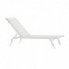 Chaise longue DKD Home Decor inclinable Blanc PVC Aluminium (191 x 58 x 98 cm) - Article pour la maison à prix grossiste