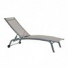 Chaise longue DKD Home Decor With wheels Gray PVC Aluminum (187.5 x 64 x 97 cm) - Article for the home at wholesale prices
