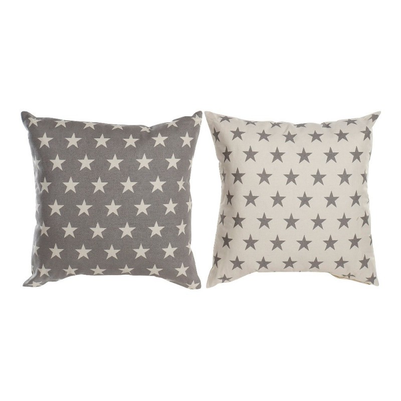 Coussin DKD Home Decor Beige Marron Polyester Coton Aluminium (60 x 10 x 60 cm) (2 Unités) à prix de gros - Article pour la maison à prix grossiste