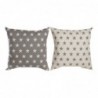 Coussin DKD Home Decor Beige Marron Polyester Coton Aluminium (60 x 10 x 60 cm) (2 Unités) - Article pour la maison à prix grossiste