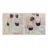 Cadre DKD Home Decor Dancers Ballerine (2 pcs) (100 x 3.5 x 100 cm) - Article pour la maison à prix de gros