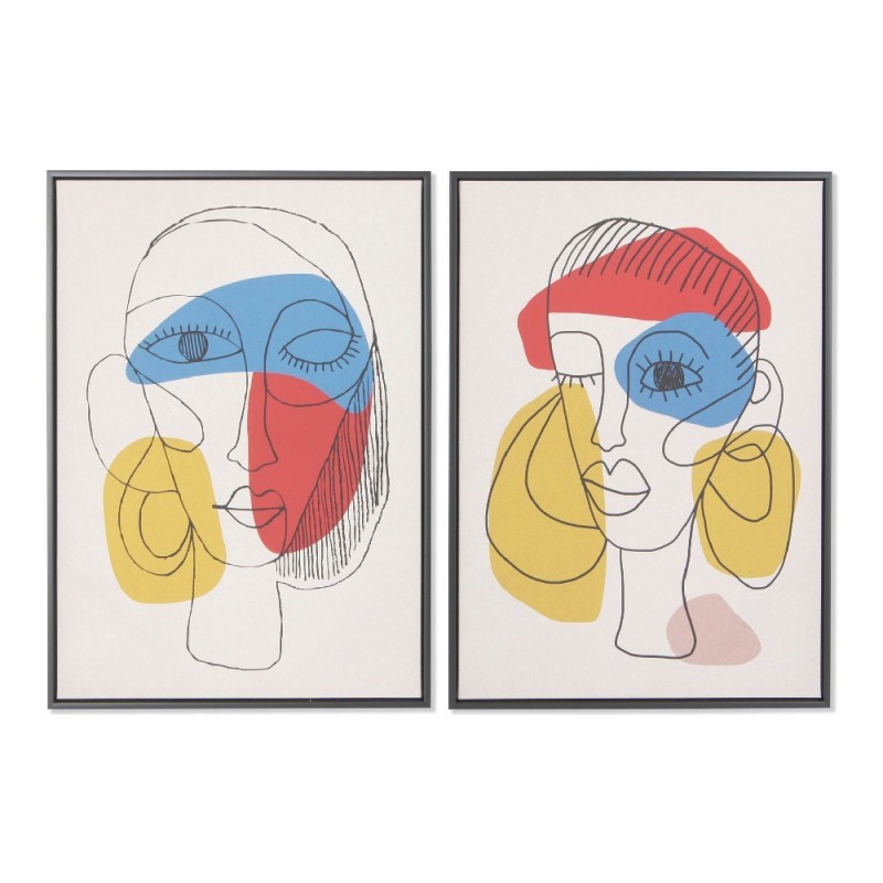 Frame DKD Home Decor Abstract Canvas (2 pcs) (53 x 4.5 x 73 cm) - Article for the home at wholesale prices
