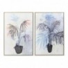 Cadre DKD Home Decor Toile Plante (2 pcs) (83 x 4.5 x 123 cm) - Article pour la maison à prix de gros