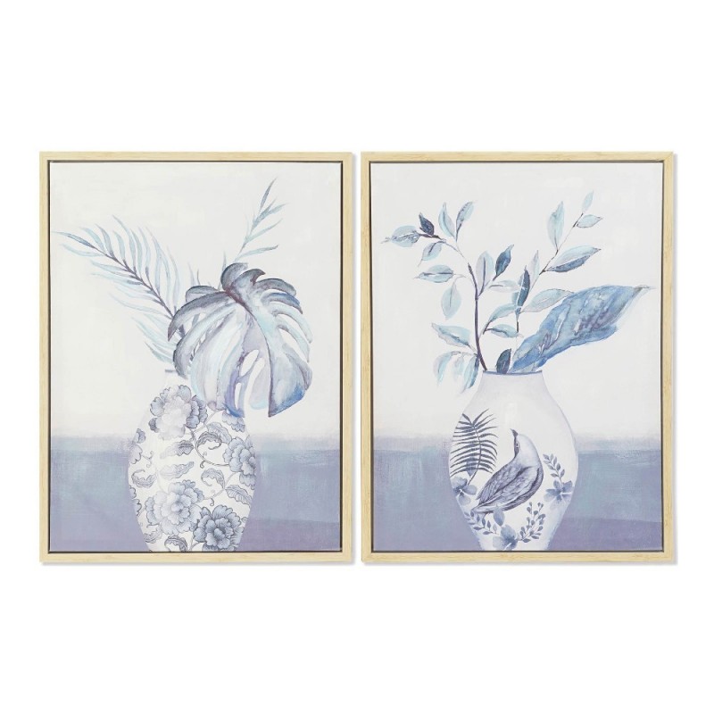 Frame DKD Home Decor Canvas Vase (2 pcs) (60 x 4 x 80 cm) - Article for the home at wholesale prices