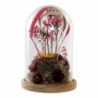 Figurine Décorative DKD Home Decor Verre Fleurs Bois MDF (17 x 17 x 26 cm) - Article pour la maison à prix de gros