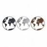 Figurine Décorative DKD Home Decor Mappemonde Métal (60 x 1 x 60 cm) (3 pcs) - Article pour la maison à prix grossiste