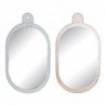 Miroir mural DKD Home Decor Blanc Rose Métal Verre (2 pcs) (22 x 1.5 x 40 cm) - Article pour la maison à prix grossiste Miroir mural DKD Home Decor Blanc Rose Métal Verre (2 pcs) (22 x 1.5 x 40 cm) - Article pour la maison à prix grossiste