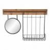 Miroir mural DKD Home Decor Noir Métal Sapin Miroir (80 x 15 x 20 cm) - Article pour la maison à prix grossiste