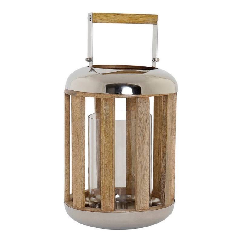 Lanterne DKD Home Decor Argent Bois Métal (22 x 22 x 32 cm) - lanterne à prix de gros