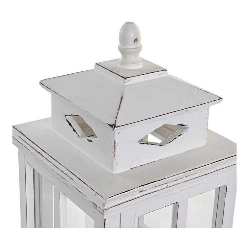 Lantern DKD Home Decor White Glass Pine (22.5 x 22.5 x 47 cm) - Article for the home at wholesale prices