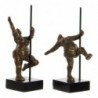 Figurine Décorative DKD Home Decor Aluminium Bois de manguier (2 pcs) (20 x 10 x 31 cm) (12 x 10 x 29,5 cm) - Article pour la maison à prix de gros Figurine Décorative DKD Home Decor Aluminium Bois de manguier (2 pcs) (20 x 10 x 31 cm) (12 x 10 x 29,5 cm) - Article pour la maison à prix de gros