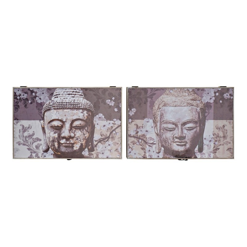 Couvercle DKD Home Decor Compteur Buda Gris Bois MDF (2 pcs) (46.5 x 6 x 31 cm) - Article pour la maison à prix de gros