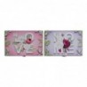 Lid DKD Home Decor Pink MDF Wood Meter Lila (2 pcs) (46 x 6 x 32 cm) - Article for the home at wholesale prices