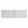 Armoire à clés DKD Home Decor Beige Bois MDF (2 pcs) (46 x 6 x 32 cm) - Article pour la maison à prix grossiste