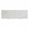 Key cabinet DKD Home Decor Beige Wood MDF (2 pcs) (46 x 6 x 32 cm) - Article for the home at wholesale prices