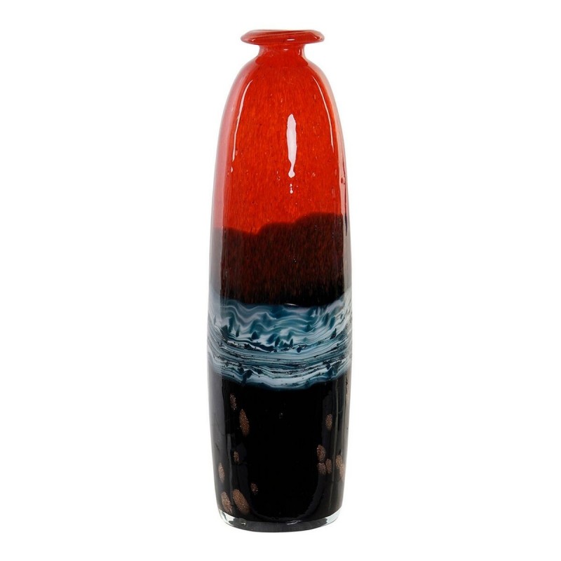 Vase DKD Home Decor Rouge Verre (8 x 8 x 28.5 cm) - Article pour la maison à prix grossiste