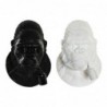 Wall lamp DKD Home Decor White Black Resin Gorilla (2 pcs) (23 x 19 x 32 cm) - Article for the home at wholesale prices
