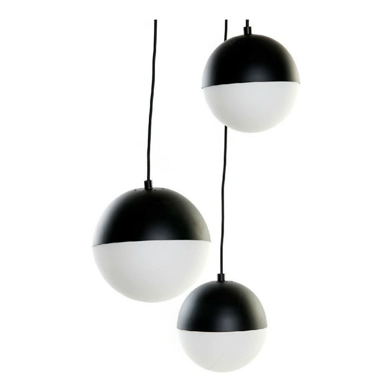 Suspension DKD Home Decor Blanc Noir Métal Verre 220 V (40 x 40 x 80 cm) à prix de gros - Article pour la maison à prix grossiste