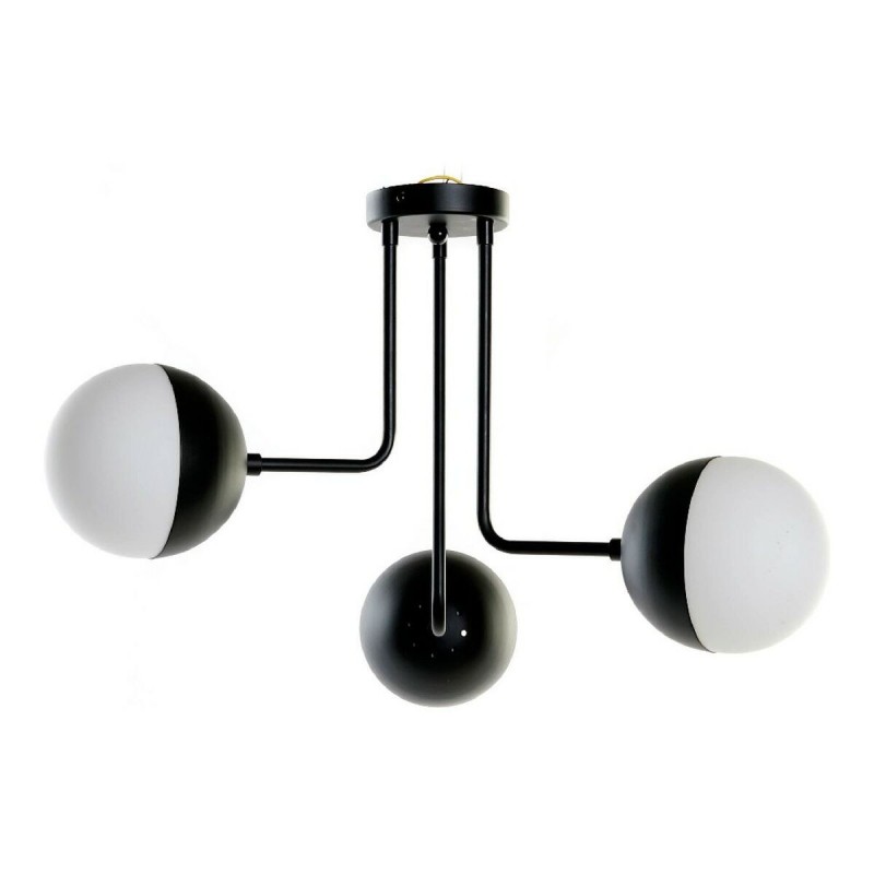 Hanging lamp DKD Home Decor White Black Metal Glass 220 V 50 W (61 x 58 x 46 cm) - Article for the home at wholesale prices
