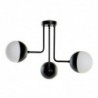 Suspension DKD Home Decor Blanc Noir Métal Verre 220 V 50 W (61 x 58 x 46 cm) - Article pour la maison à prix de gros Suspension DKD Home Decor Blanc Noir Métal Verre 220 V 50 W (61 x 58 x 46 cm) - Article pour la maison à prix de gros