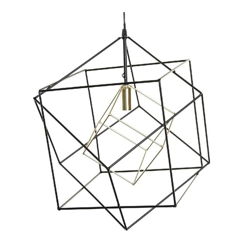 Hanging lamp DKD Home Decor Black Metal 25 Watts 220 V Gold (52 x 52 x 53 cm) - Article for the home at wholesale prices