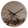Wall Clock DKD Home Decor Mountain Black MDF Wood (30 x 30 x 1.5 cm) - Article for the home at wholesale prices