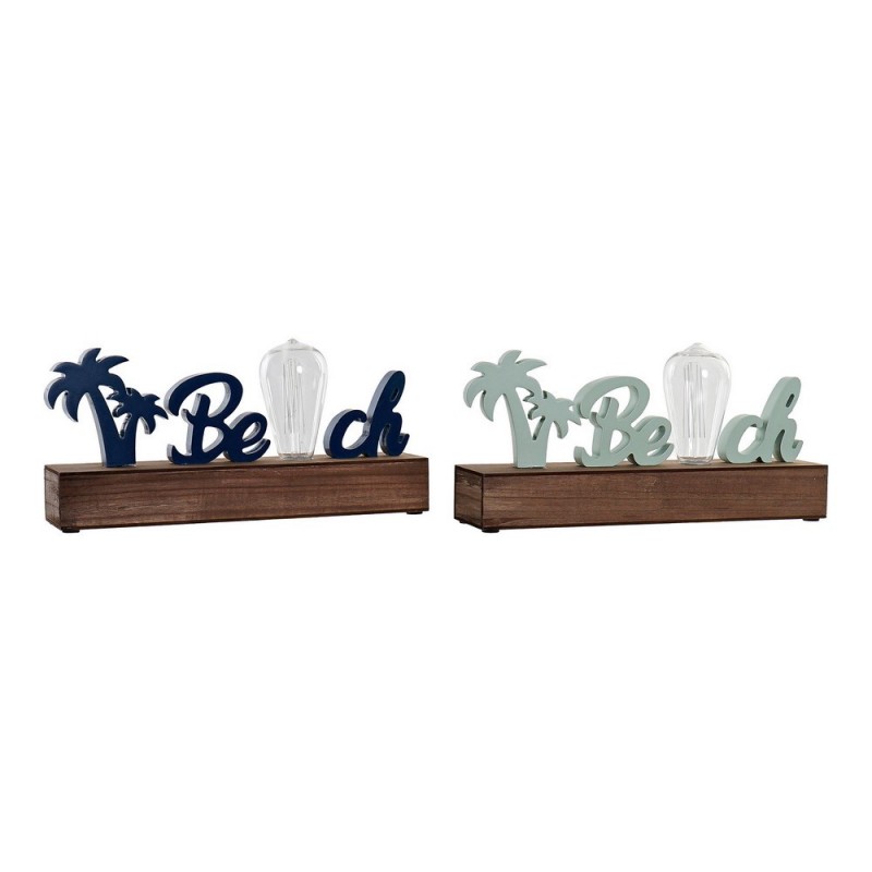 Decorative Figurine DKD Home Decor Beach LED Wood MDF (2 pcs) (34 x 8 x 16 cm) - Article for the home at wholesale prices