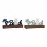 Decorative Figurine DKD Home Decor Beach LED Wood MDF (2 pcs) (34 x 8 x 16 cm) - Article for the home at wholesale prices